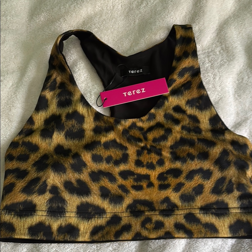 Terez Wild Leopard Sports Bra